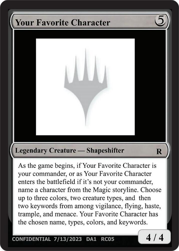 Your Favorite Character card image