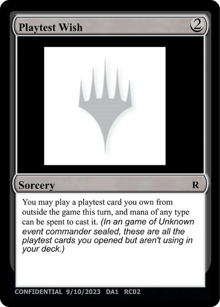 Playtest Wish card image