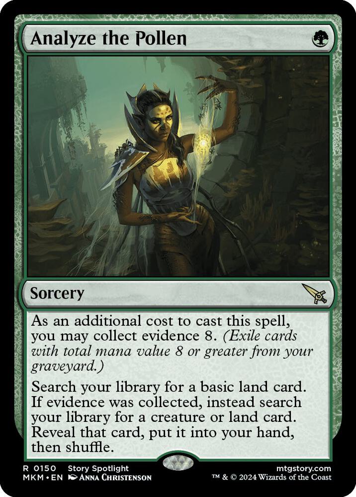 Analyze the Pollen card image