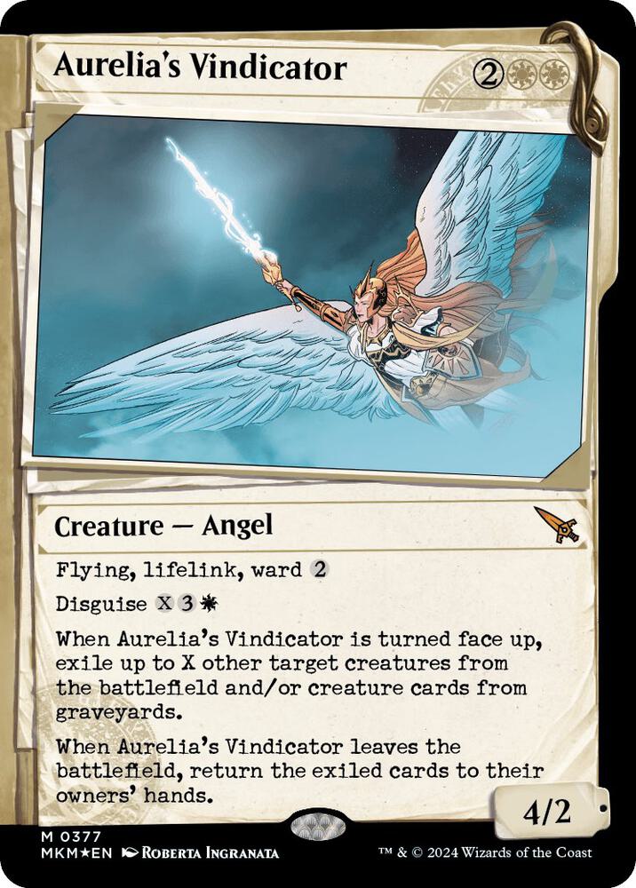 Aurelia's Vindicator (Showcase) (Invisible Ink) card image