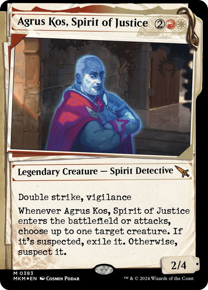 Agrus Kos, Spirit of Justice (Showcase) (Invisible Ink) card image