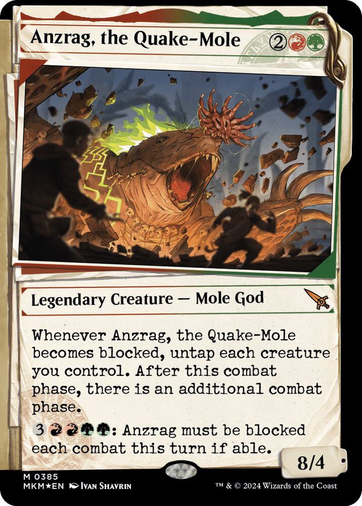 Anzrag, the Quake-Mole (Showcase) (Invisible Ink) card image