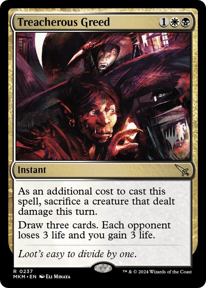 Treacherous Greed card image
