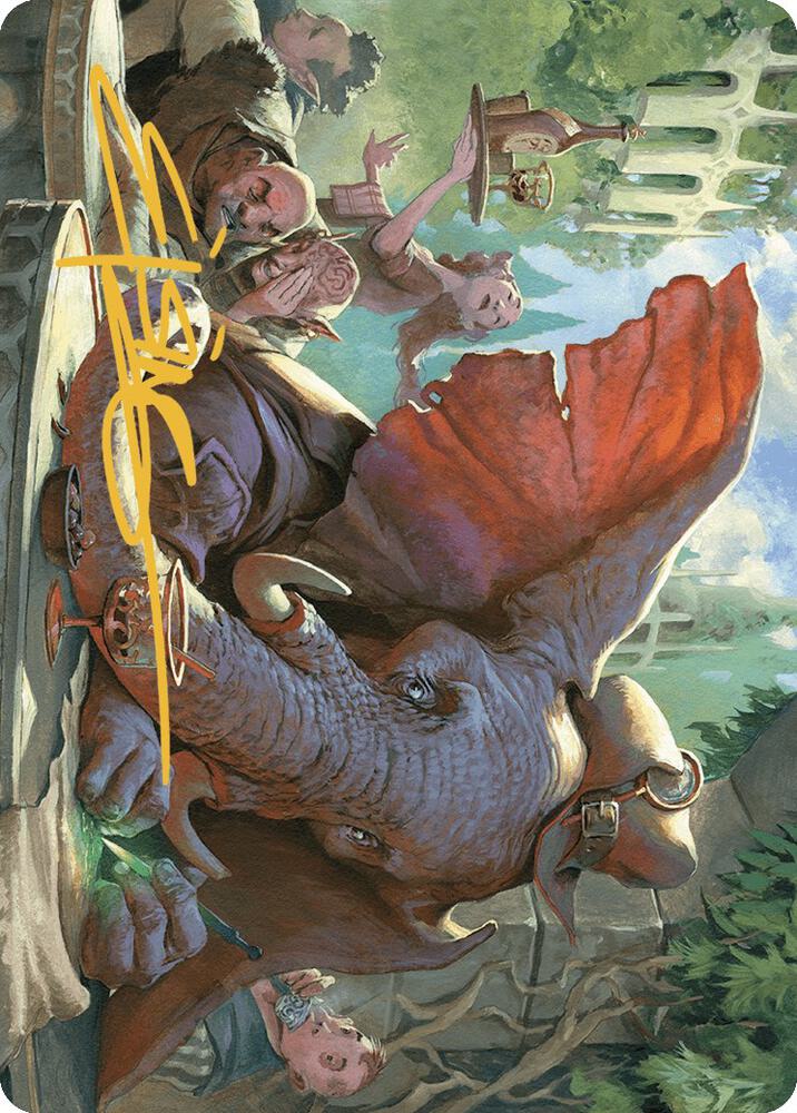 Loxodon Eavesdropper Art Card (Gold-Stamped Signature) card image