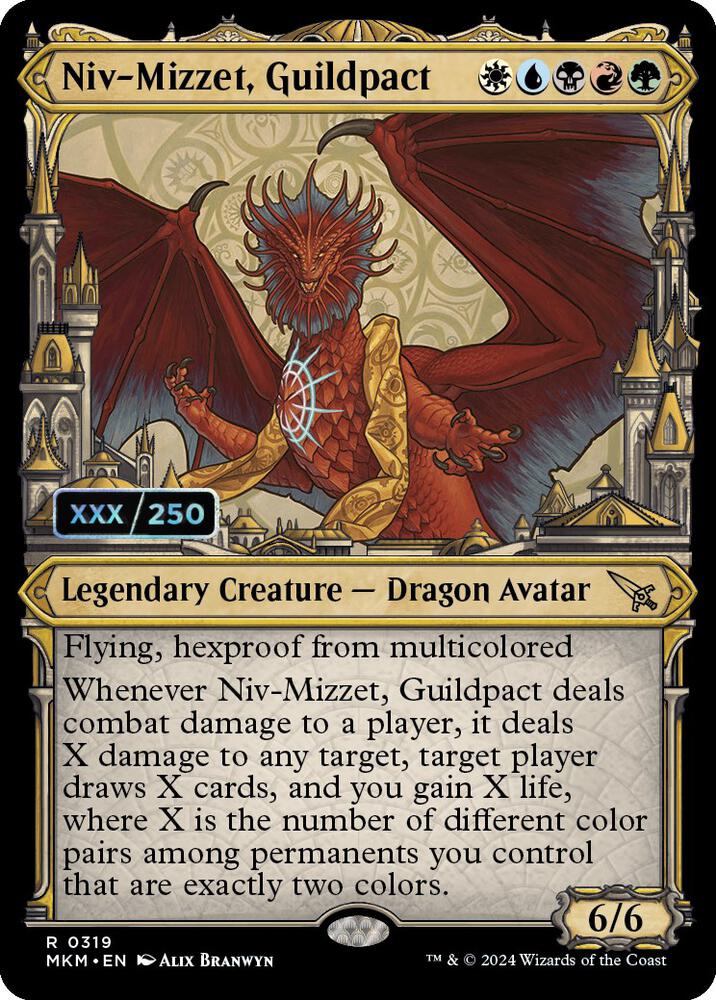 Niv-Mizzet, Guildpact (Serial Numbered) card image