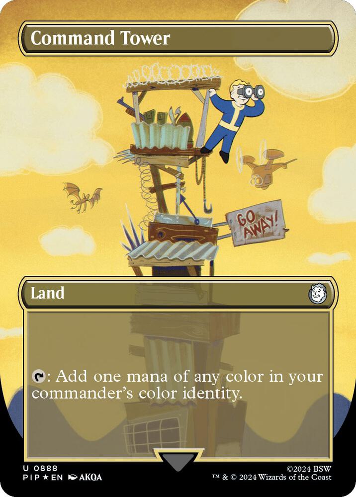 Command Tower (Borderless) (Surge Foil) card image