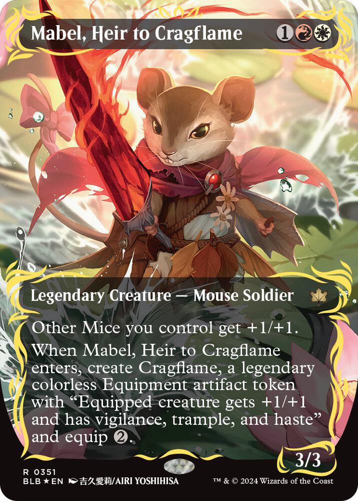 Mabel, Heir to Cragflame (Borderless) (Raised Foil) card image