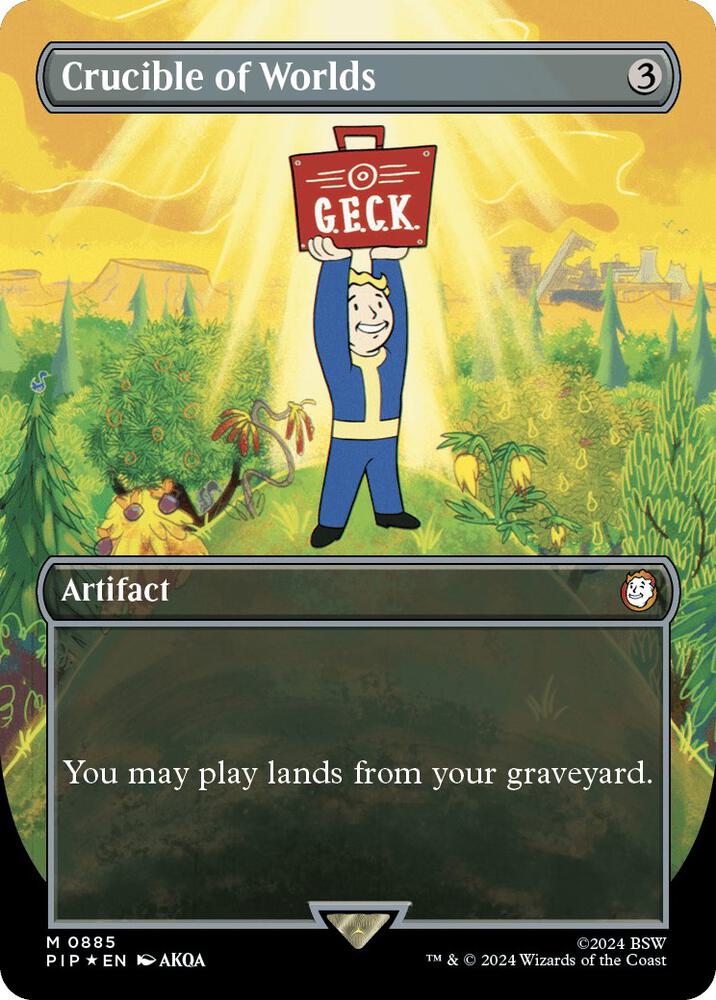 Crucible of Worlds (Borderless) (Surge Foil) card image