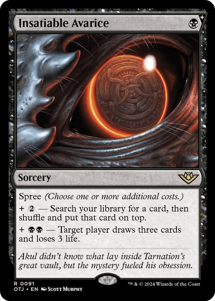 Insatiable Avarice card image