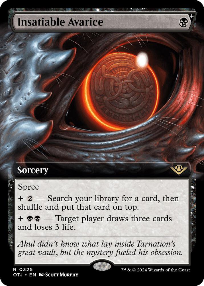 Insatiable Avarice (Extended Art) card image