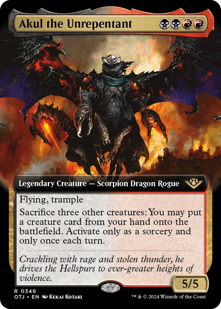 Akul the Unrepentant (Extended Art) card image