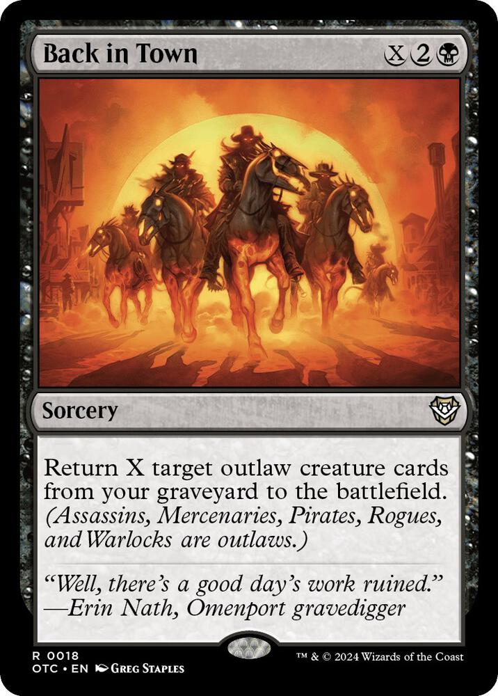 Back in Town card image