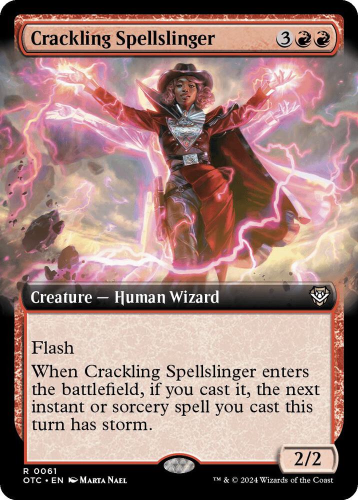 Crackling Spellslinger (Extended Art) card image