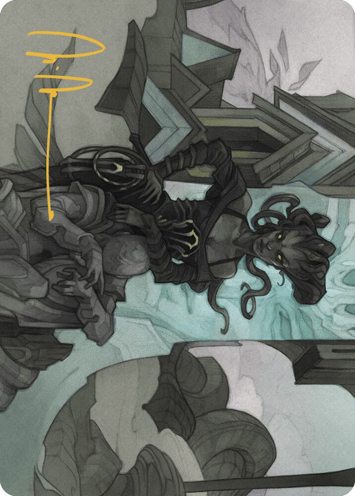Vraska Joins Up Art Card (Gold-Stamped Signature) card image