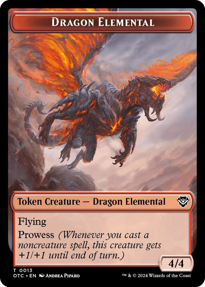 Dragon Elemental // Bird Illusion Double-Sided Token card image