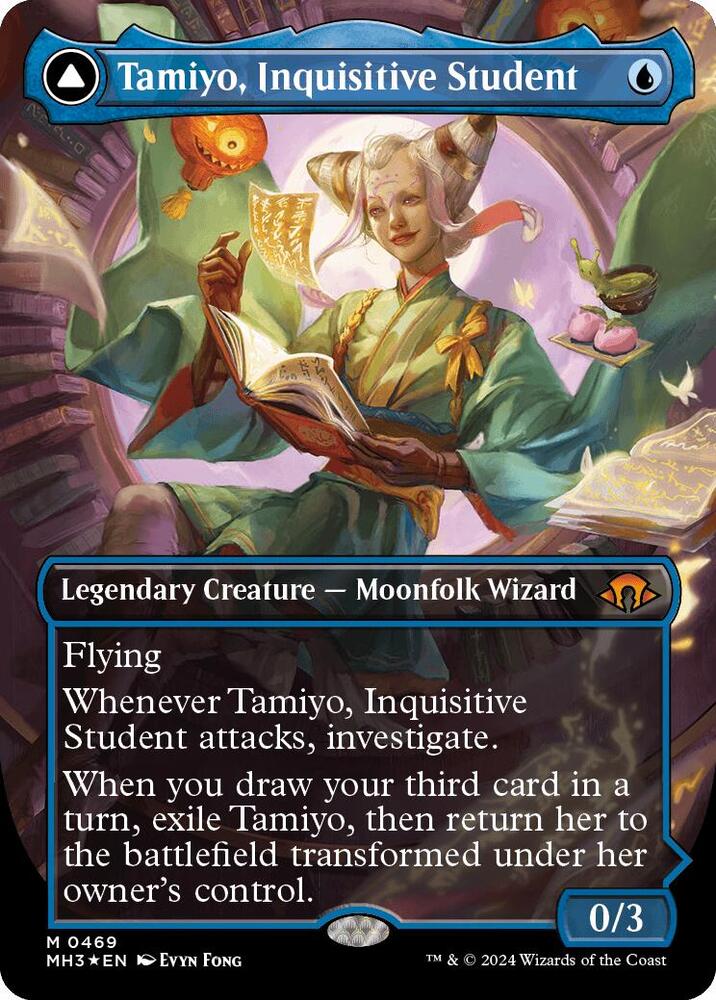 Tamiyo, Inquisitive Student (Borderless) (Textured Foil) card image