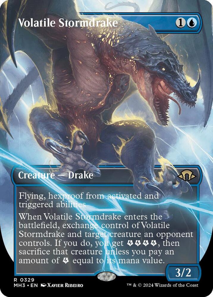 Volatile Stormdrake (Borderless) card image