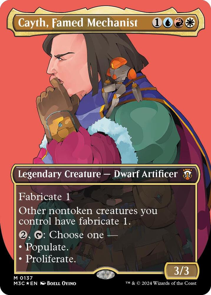 Cayth, Famed Mechanist (Borderless) (Ripple Foil) card image