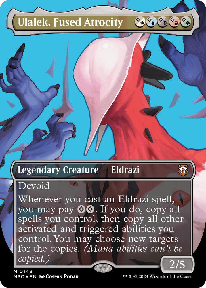 Ulalek, Fused Atrocity (Borderless) (Ripple Foil) card image