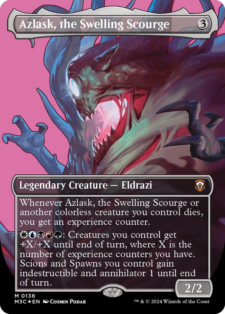 Azlask, the Swelling Scourge (Borderless) (Ripple Foil) card image