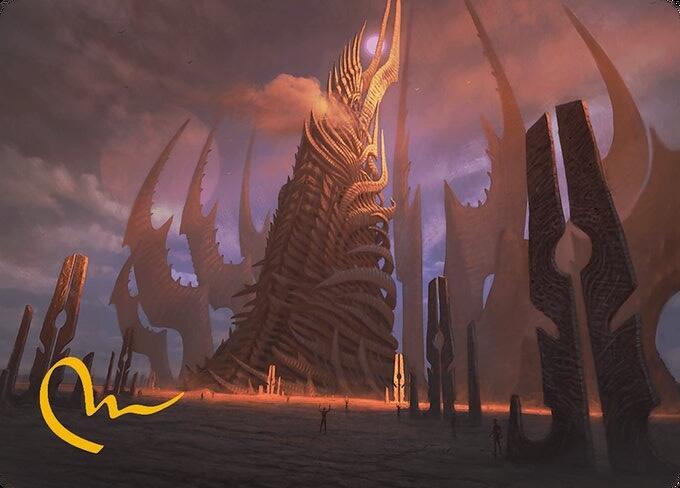 Phyrexian Tower Art Card (Gold-Stamped Signature) card image