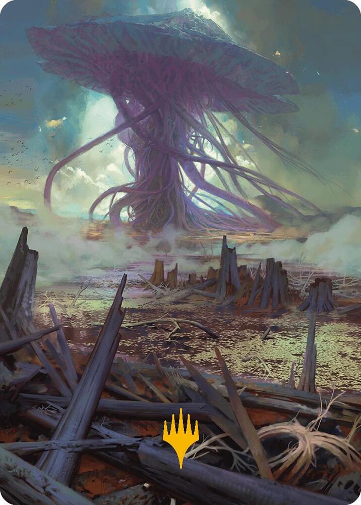 Swamp Art Card (Gold-Stamped Planeswalker Symbol) card image