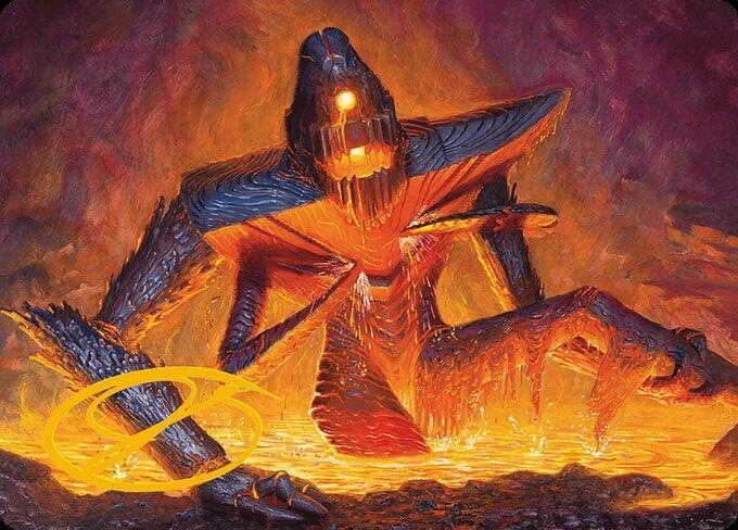 Molten Gatekeeper Art Card (Gold-Stamped Signature) card image