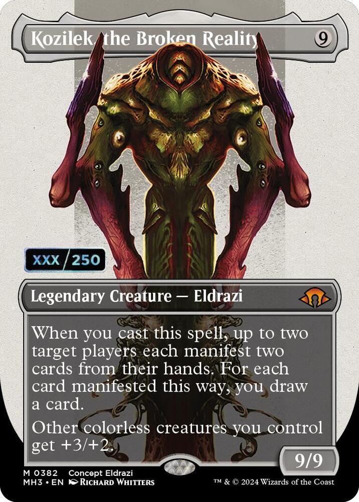 Kozilek, the Broken Reality (Borderless) (Serial Numbered) card image