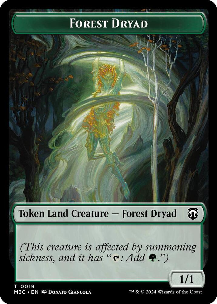 Forest Dryad (Ripple Foil) // Emblem - Vivien Reid Double-Sided Token card image