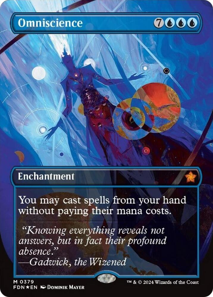 Omniscience (Borderless) (Mana Foil) card image