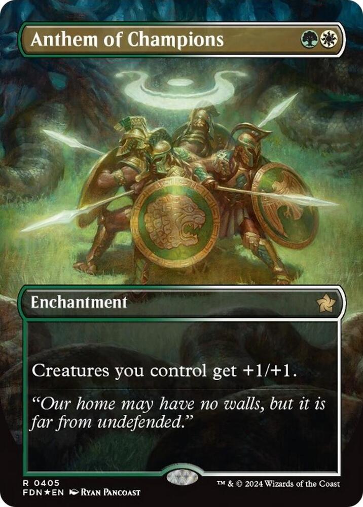 Anthem of Champions (Borderless) (Mana Foil) card image