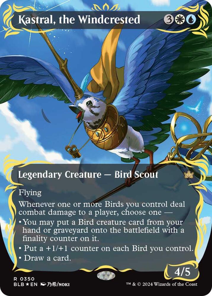 Kastral, the Windcrested (Borderless) (Raised Foil) card image