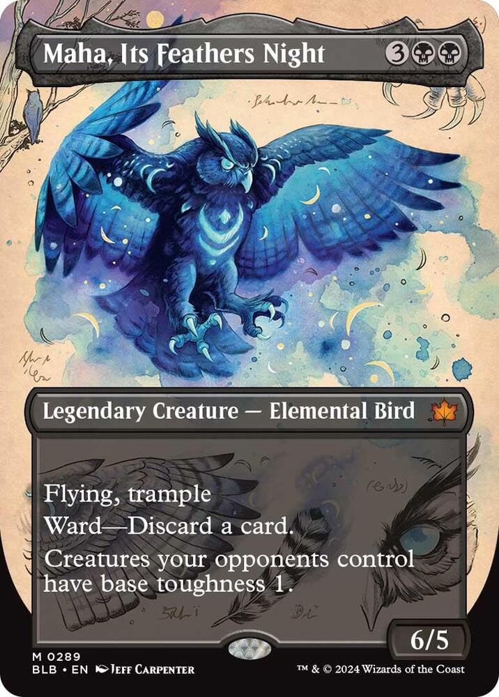 Maha, Its Feathers Night (Borderless) card image