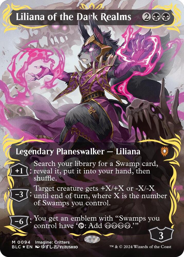 Liliana of the Dark Realms (Borderless) (Raised Foil) card image