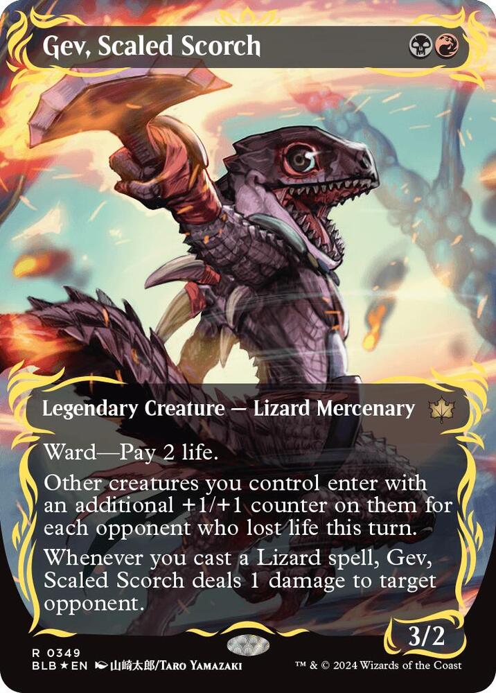 Gev, Scaled Scorch (Borderless) (Raised Foil) card image