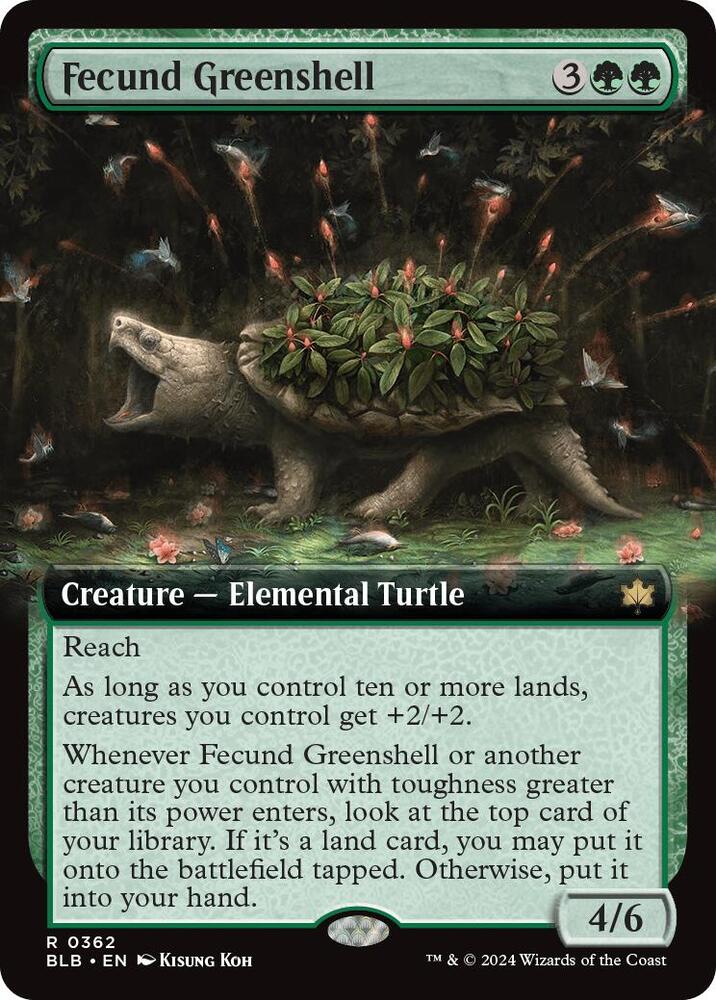 Fecund Greenshell (Extended Art) card image