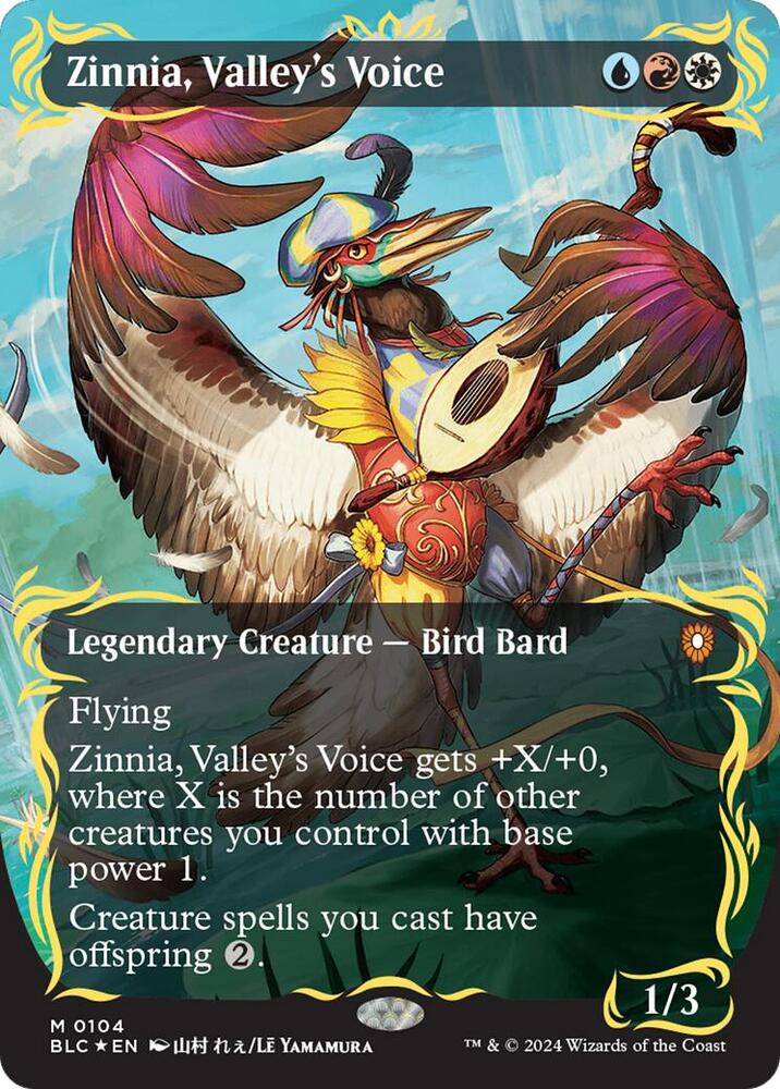 Zinnia, Valley's Voice (Borderless) (Raised Foil) card image