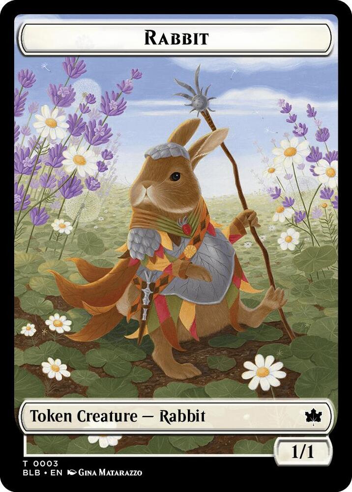 Rabbit // Flowerfoot Swordmaster Double-Sided Token card image