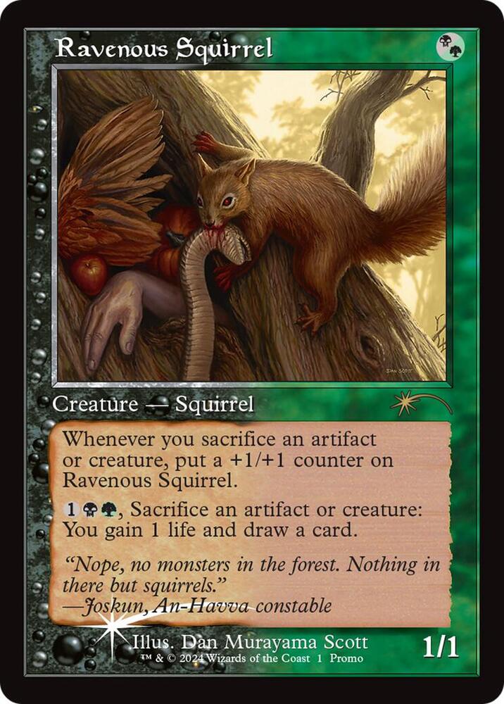 Ravenous Squirrel (Retro Frame) card image