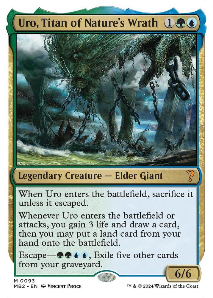 Uro, Titan of Nature's Wrath (White Border) card image