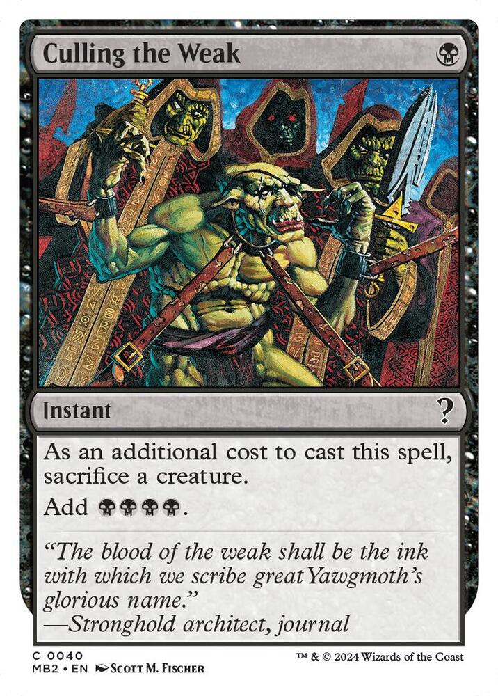 Culling the Weak (White Border) card image