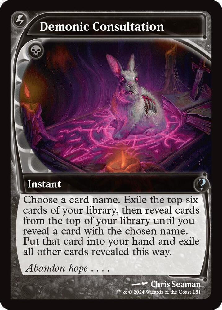 Demonic Consultation (Future Sight) card image