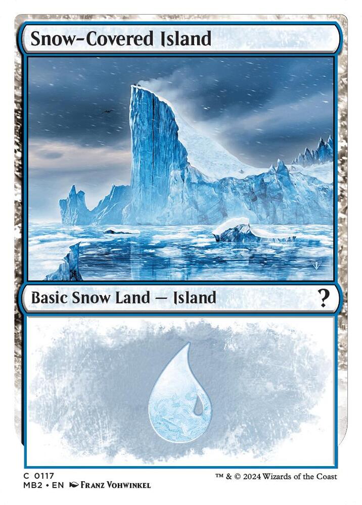 Snow-Covered Island (White Border) card image