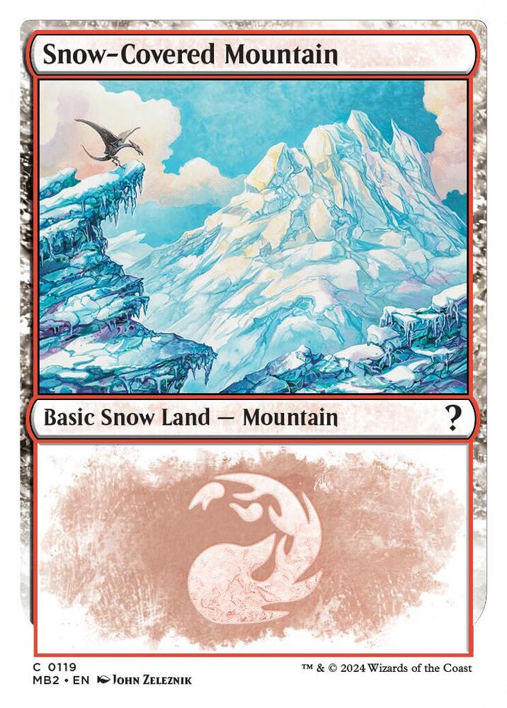 Snow-Covered Mountain (White Border) card image