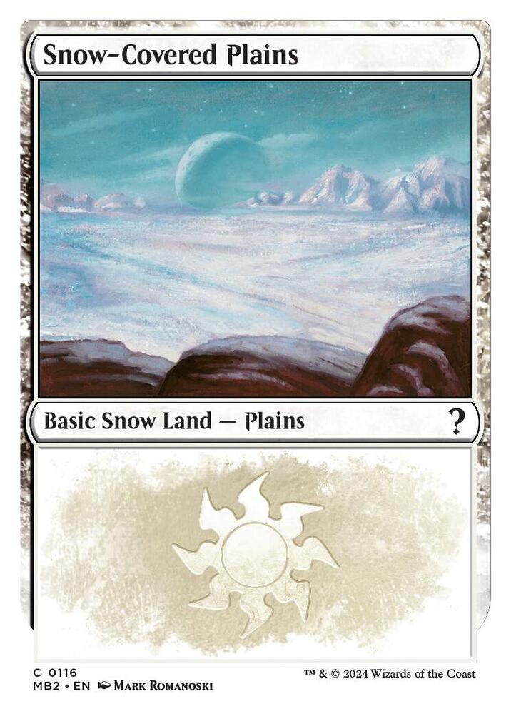 Snow-Covered Plains (White Border) card image