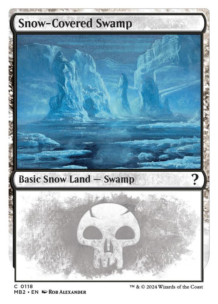 Snow-Covered Swamp (White Border) card image
