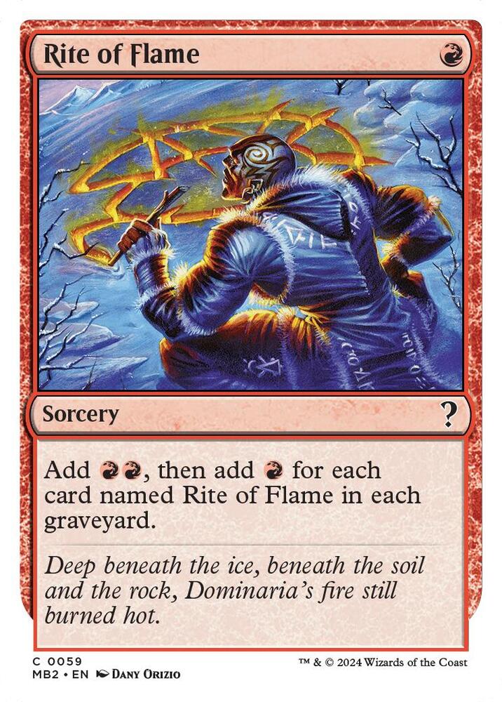 Rite of Flame (White Border) card image