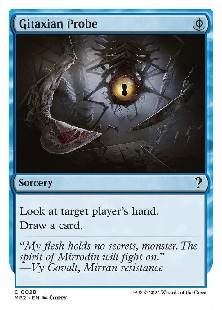 Gitaxian Probe (White Border) card image