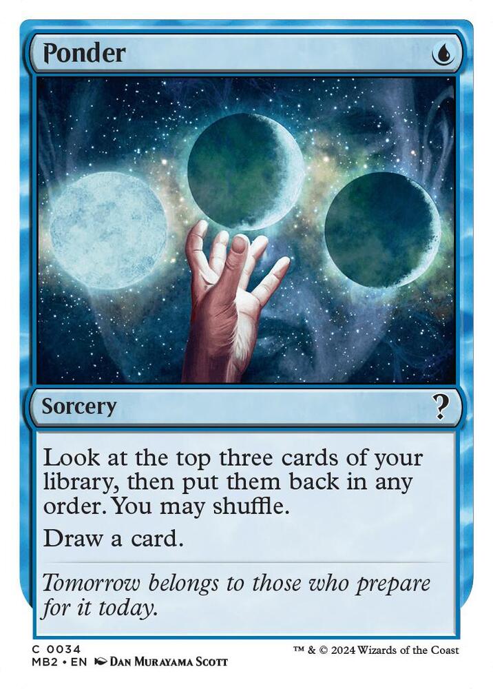 Ponder (White Border) card image