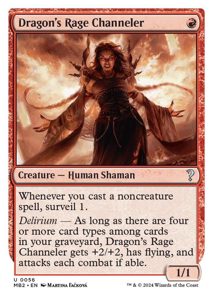 Dragon's Rage Channeler (White Border) card image